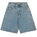 Berry Wide Denim Short - Washed Medium Blue
