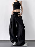 High-Waisted Wide Leg Cargo Pants