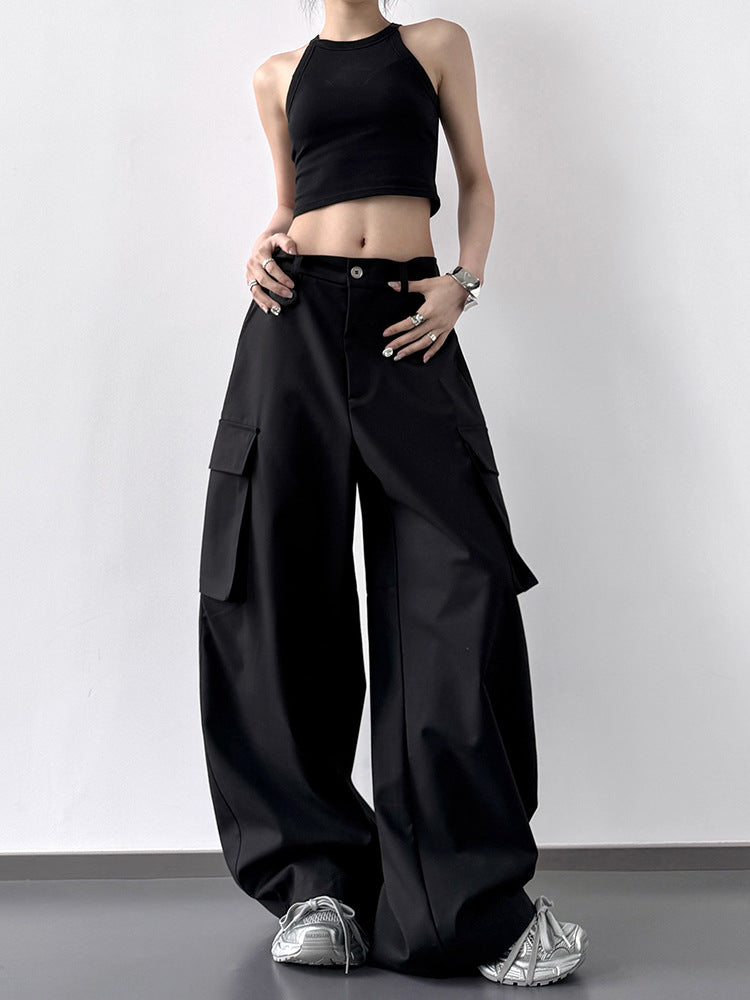 High-Waisted Wide Leg Cargo Pants