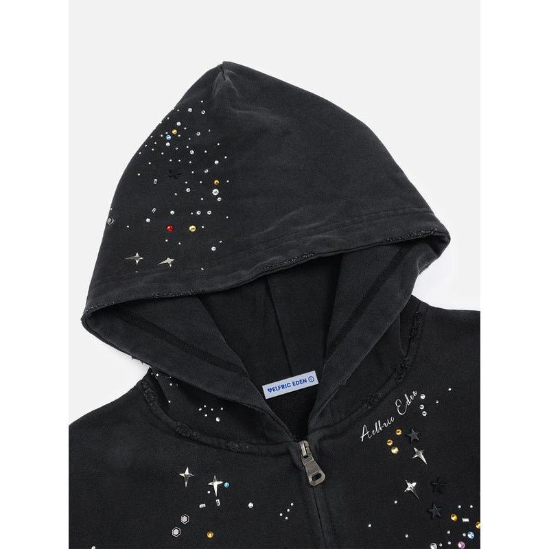 I 55791 Sequin Lazy Couple Hoodie Cardigan Hot Diamond Lazy Style Couple Guard