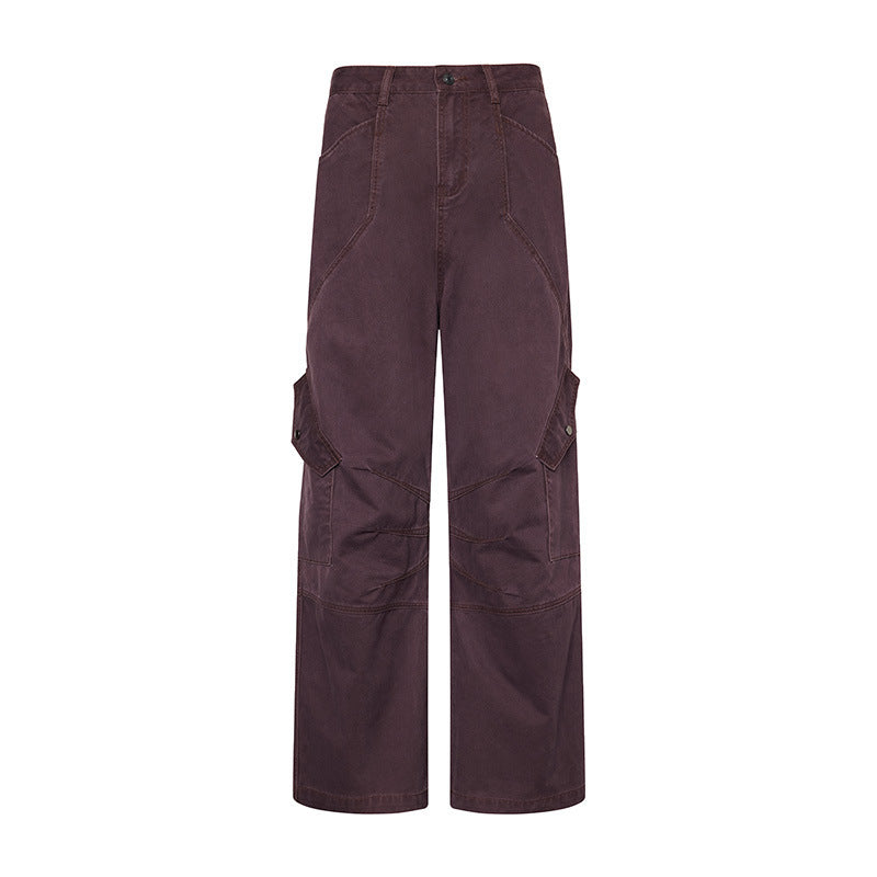 Fashion Trendy High Street Japanese Work Pants # 2025 New Product Sense Multi Pocket Floor Dragging Long Pants for Men