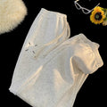Skinny pants, curved knife pants, men's autumn and winter heavyweight with thick velvet, American high street guard pants, versatile casual ankle sports pants