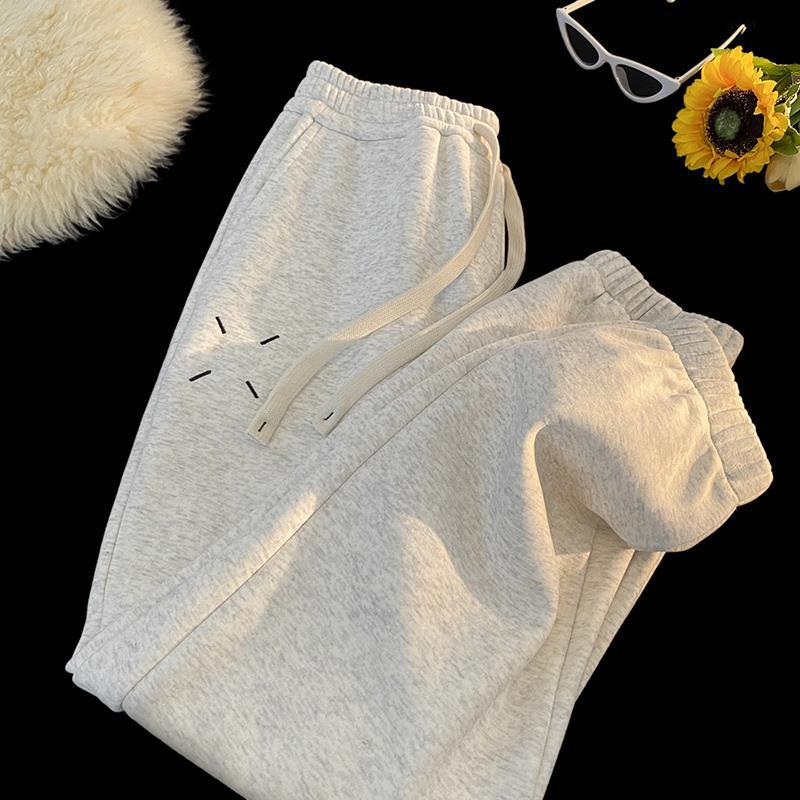 Skinny pants, curved knife pants, men's autumn and winter heavyweight with thick velvet, American high street guard pants, versatile casual ankle sports pants