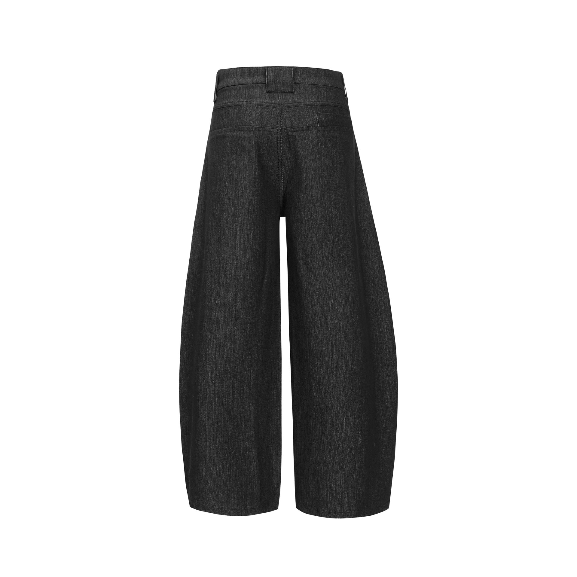American style patchwork flap pocket wide leg jeans for men and women, washed and worn, loose and ripped straight leg pants