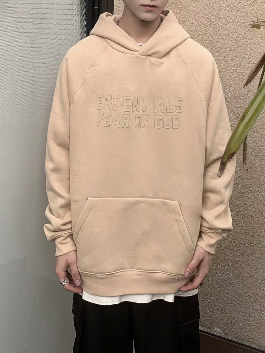 ESS American fashion brand fog high street autumn new item Morandi design sense women's hoodie loose shoulder hooded sweatshirt
