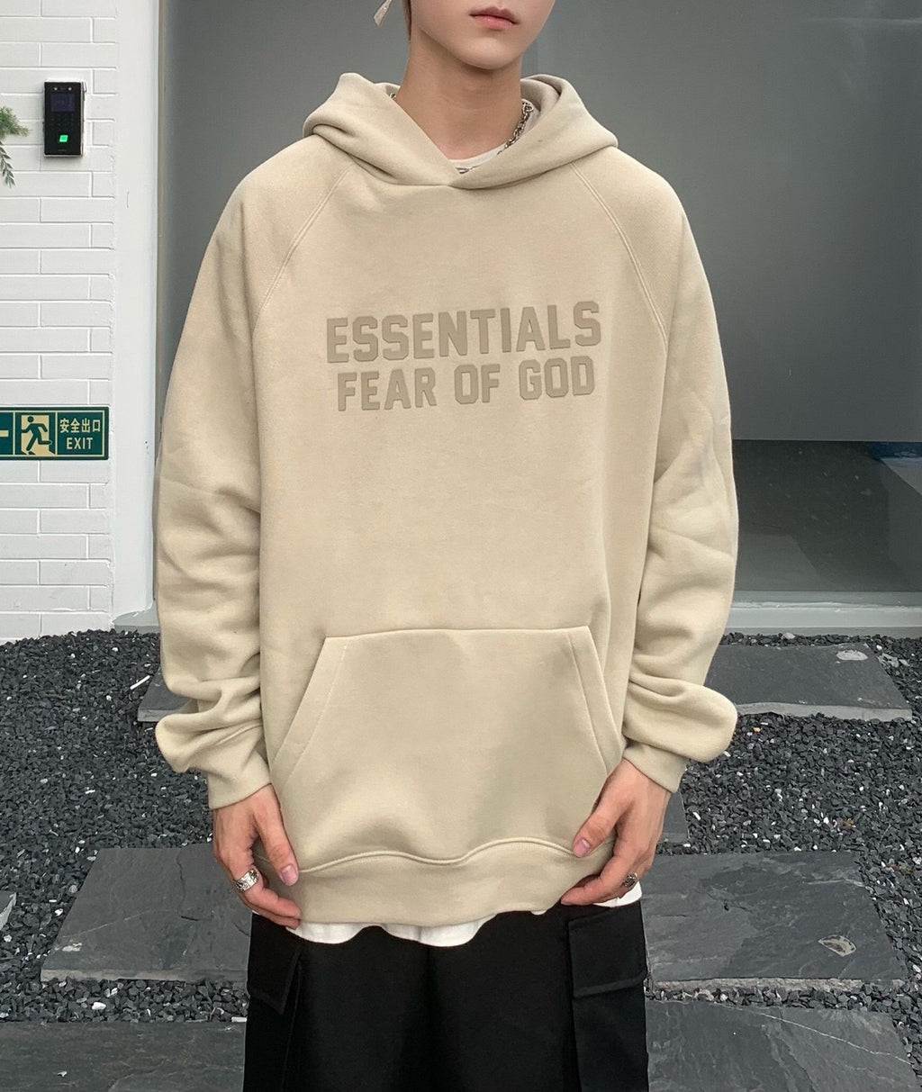 ESS American fashion brand fog high street autumn new item Morandi design sense women's hoodie loose shoulder hooded sweatshirt