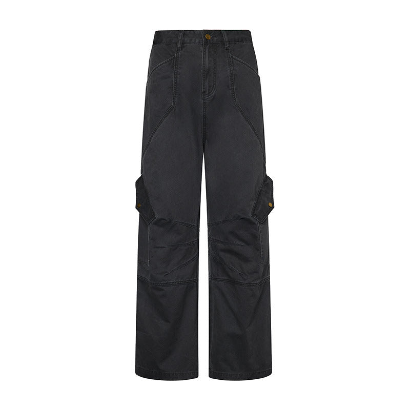 Fashion Trendy High Street Japanese Work Pants # 2025 New Product Sense Multi Pocket Floor Dragging Long Pants for Men