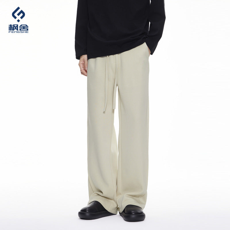 Fengshe Men's Wear/Spring and Autumn New Casual Heavy duty Sanitary Pants Men's American Trendy Brand Straight Tube Drop Sports Casual Pants