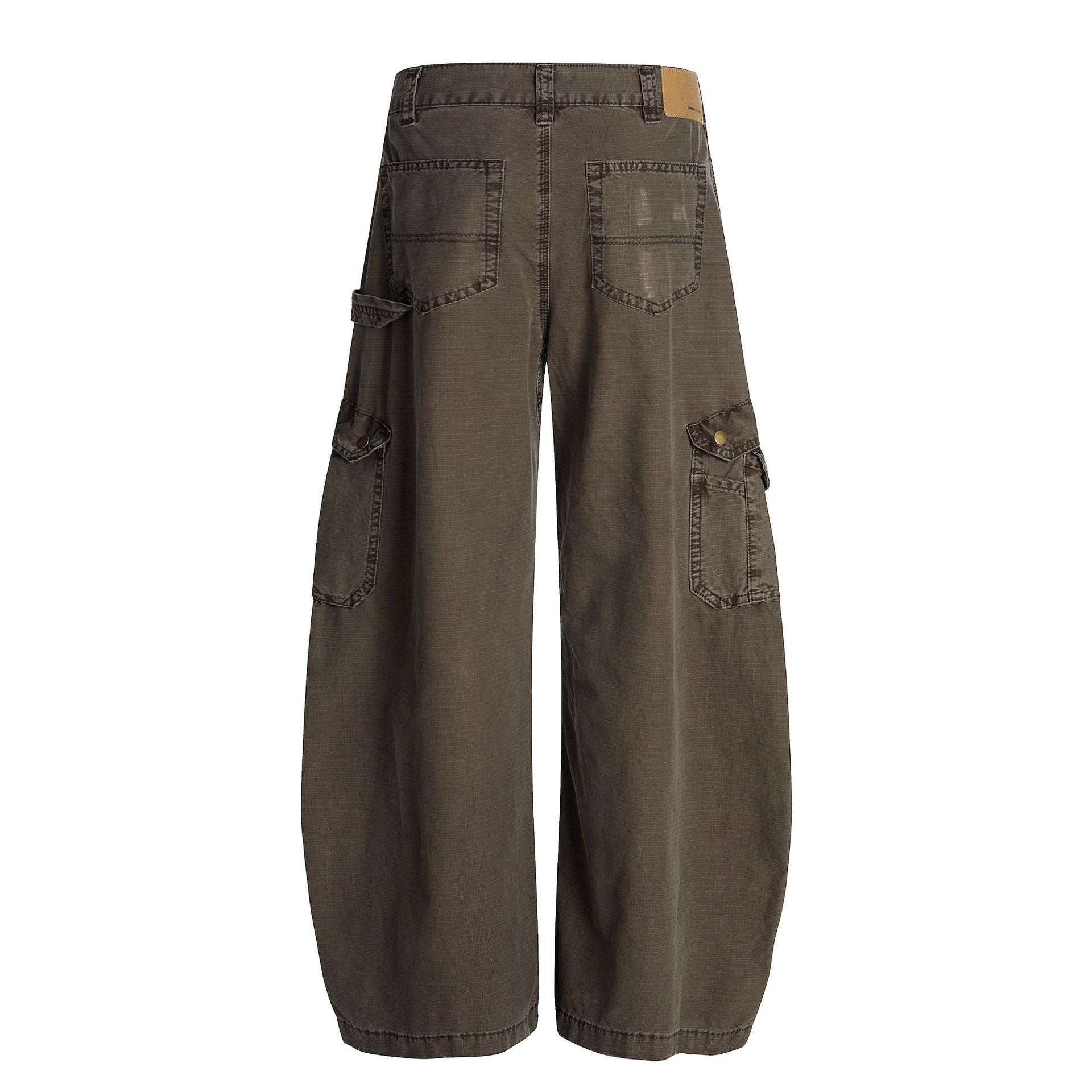 Z005 American retro neutral high-end deconstruction heavy industry design loose men's curved knife type casual work pants