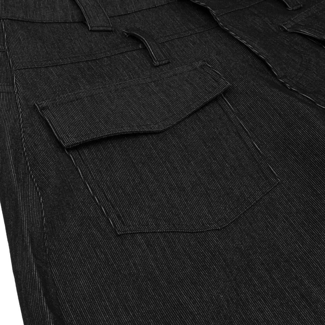 American style patchwork flap pocket wide leg jeans for men and women, washed and worn, loose and ripped straight leg pants