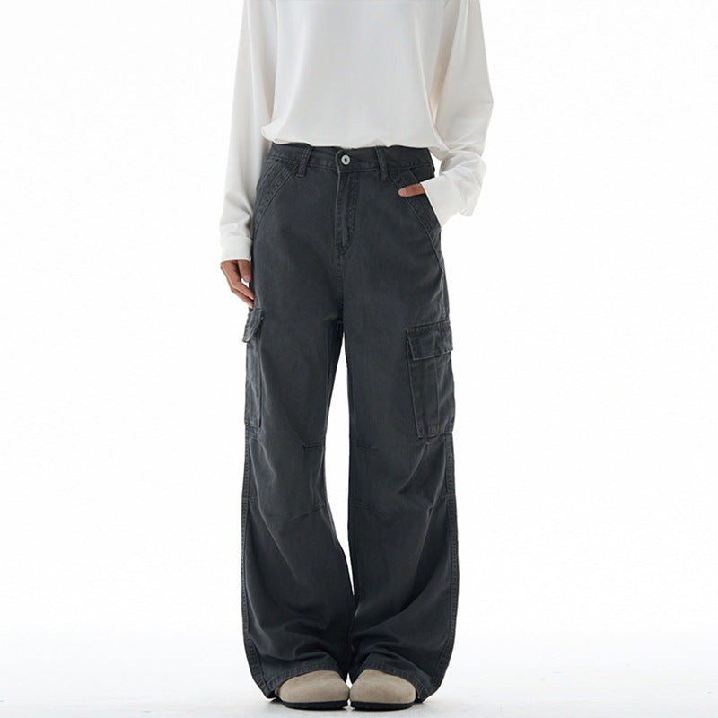 Vintage Washed Multi-Pocket Cargo Pants for Men
