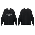 Vintage Washed Rhinestone Graphic Long Sleeve Tee Unisex Loose Fit Cotton Casual Shirts